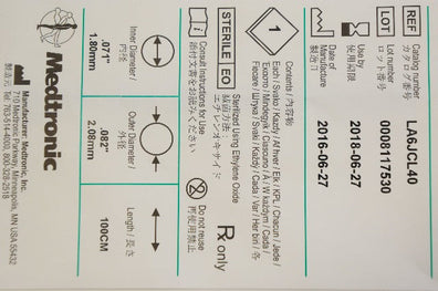 Medtronic LA6JCL40 Launcher Guiding Cath. 6F x 0.071inch x 100cm JCL4.0 (x)